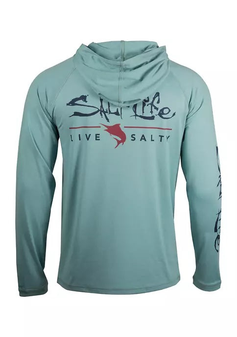 Salt Life Signature Marlin performance Long Sleeve hoodie